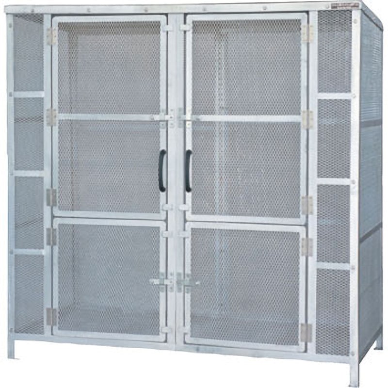 ST2450 集積ステーション ジャンボメッシュ STタイプ カイスイマレン シルバー色 幅1800mm奥行900mm高さ1800mm  ST2450