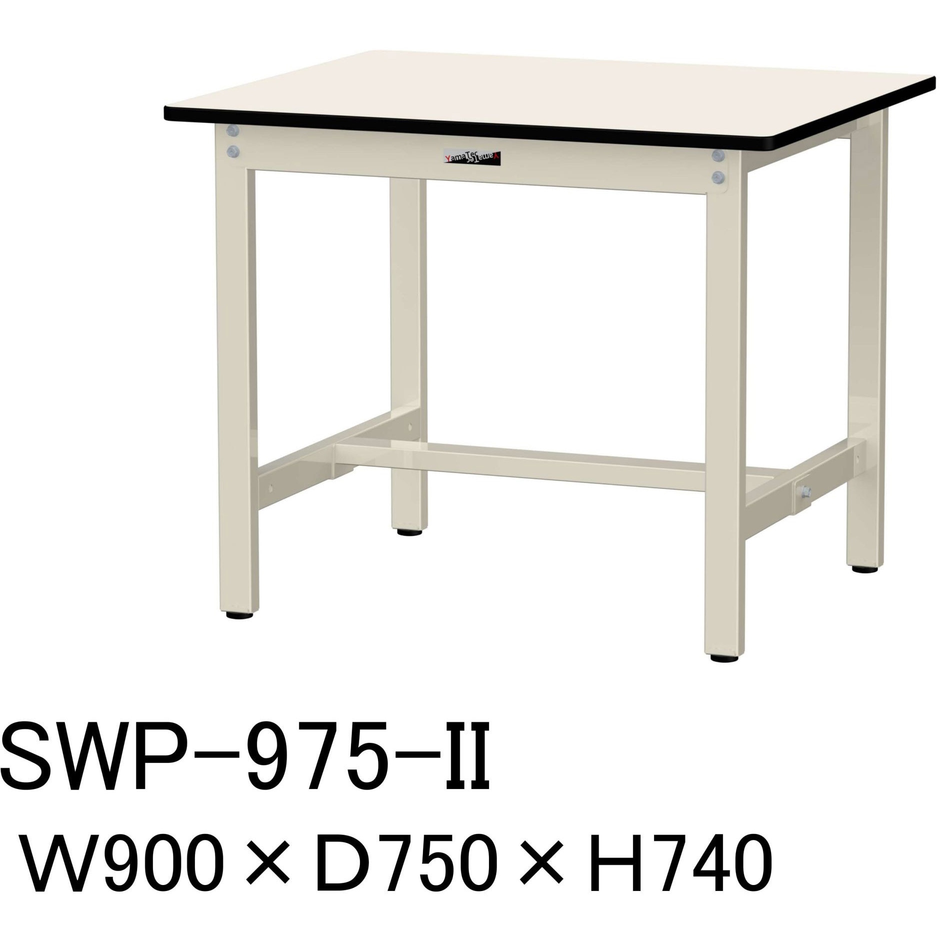 ヤマテック ワークテーブル折りたたみタイプ リノリューム天板W900×D750 ■▼817-8185 STR-975-GI 1台 送料別途)(直送品)ヤマテック ワークテーブル折りたたみタイプ
