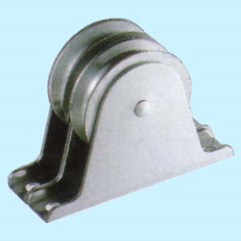 K50-011(ステンレス) 固定ブロック(オープンタテ型2車) スリーエッチ ステンレス 滑車 荷重120kg 車輪径50mm 12,464円