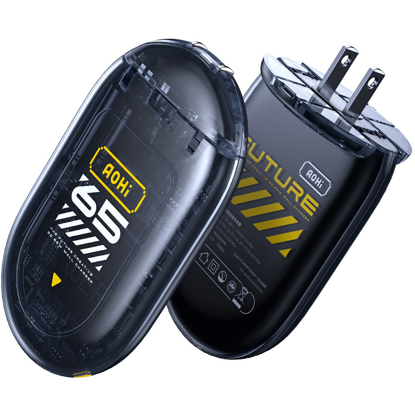 EN-FT65BL1 急速充電器 65W PD USB 超薄型14mm GaN+ FUTURE AOHI(アオハイ) ブラック色 5,223円