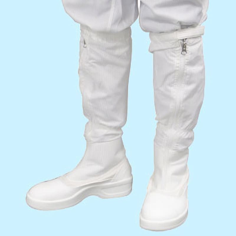ゴールドウイン　静電安全靴ファスナー付ロングブーツ　ホワイト　２８．０ｃｍ - 1