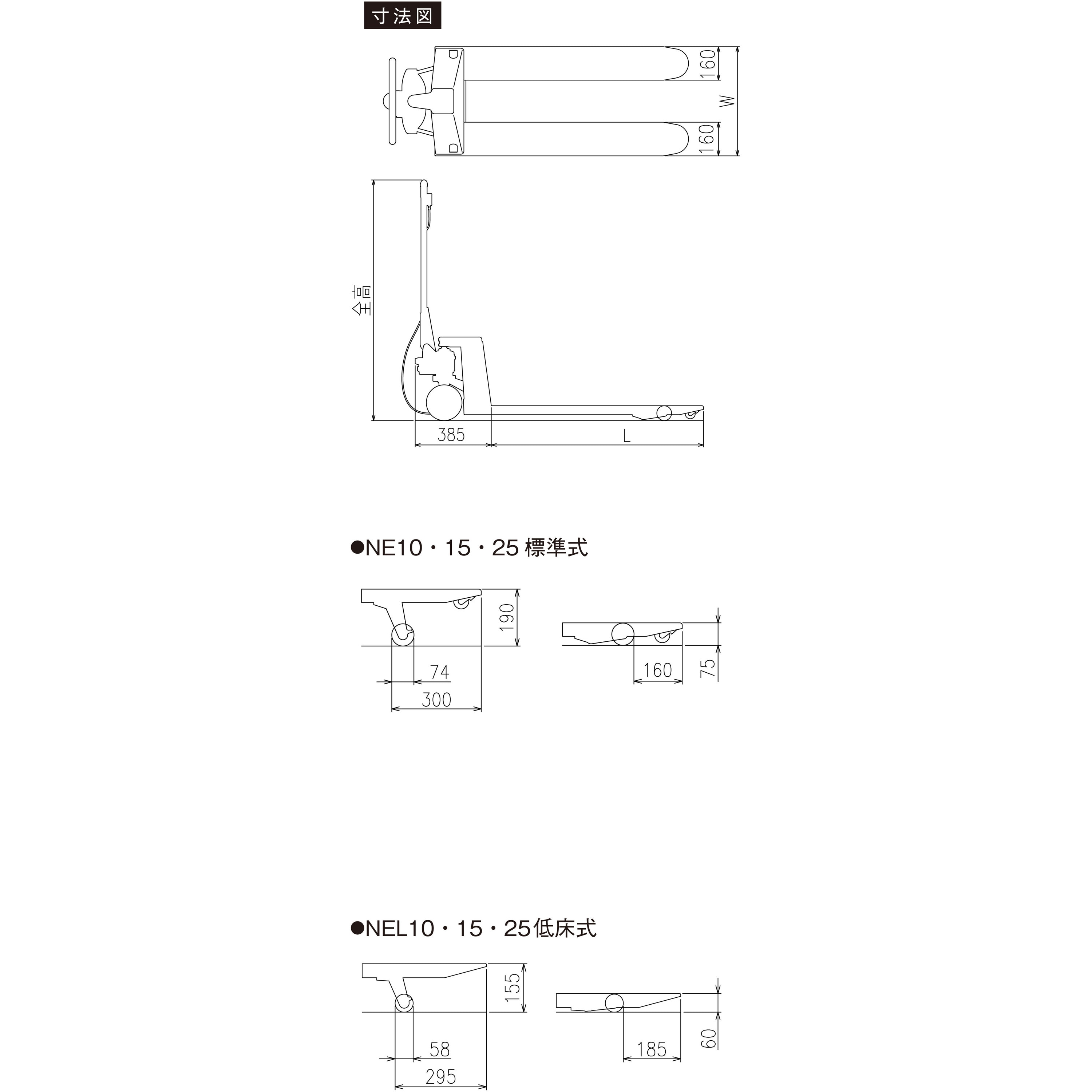 ハンドパレットトラック NEシリーズ NE10-59｜コレック／中西金属工業株式会社