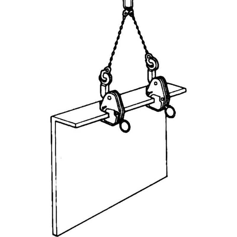 型鋼横吊用クランプ 荷重(最大)2t クランプ範囲5～35mm