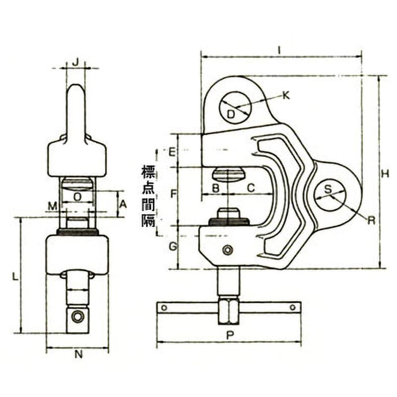 SBB-0.5 ねじ式クランプ(全方向吊上げ) イーグルクランプ 荷重(最大)0.5t クランプ範囲0～25mm - 【通販モノタロウ】