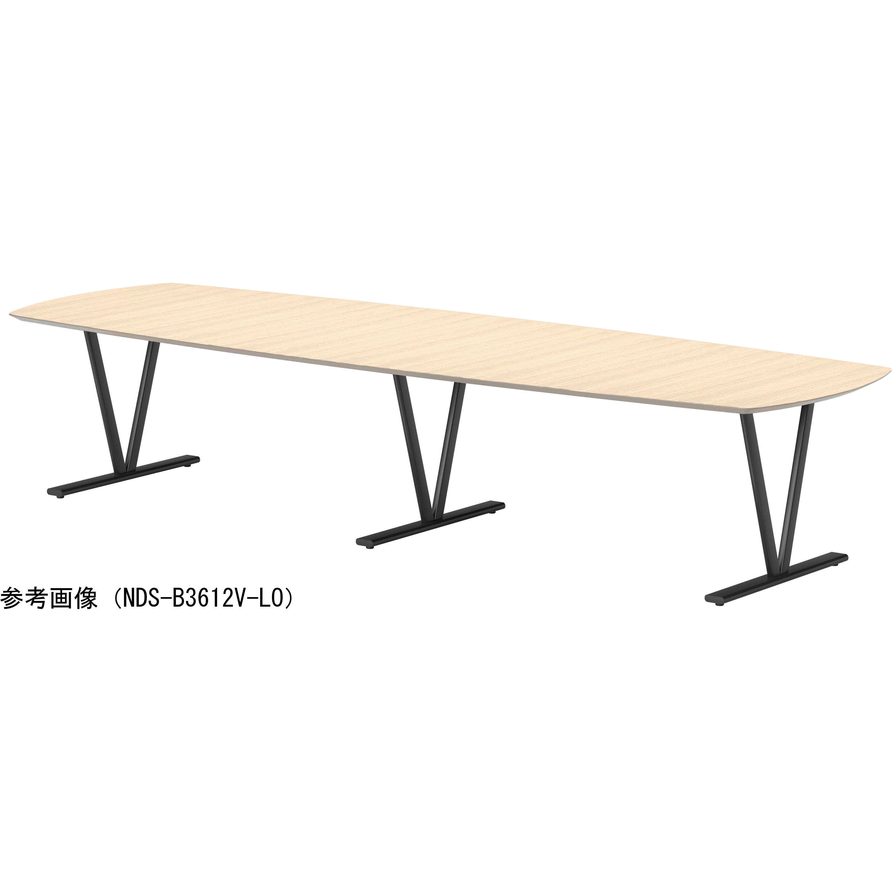 NDS-B3212V-LO ビッグテーブル ニシキ工業 ライトオーク色 幅3200mm奥行1200mm高さ720mm  NDS-B3212V-LO