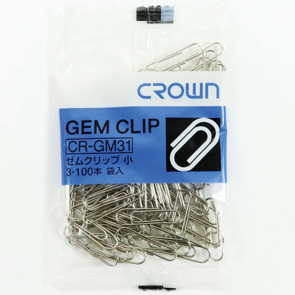 CR-GM31-SL ゼムクリップ 1袋(100個) クラウン(事務用品) 【通販サイト