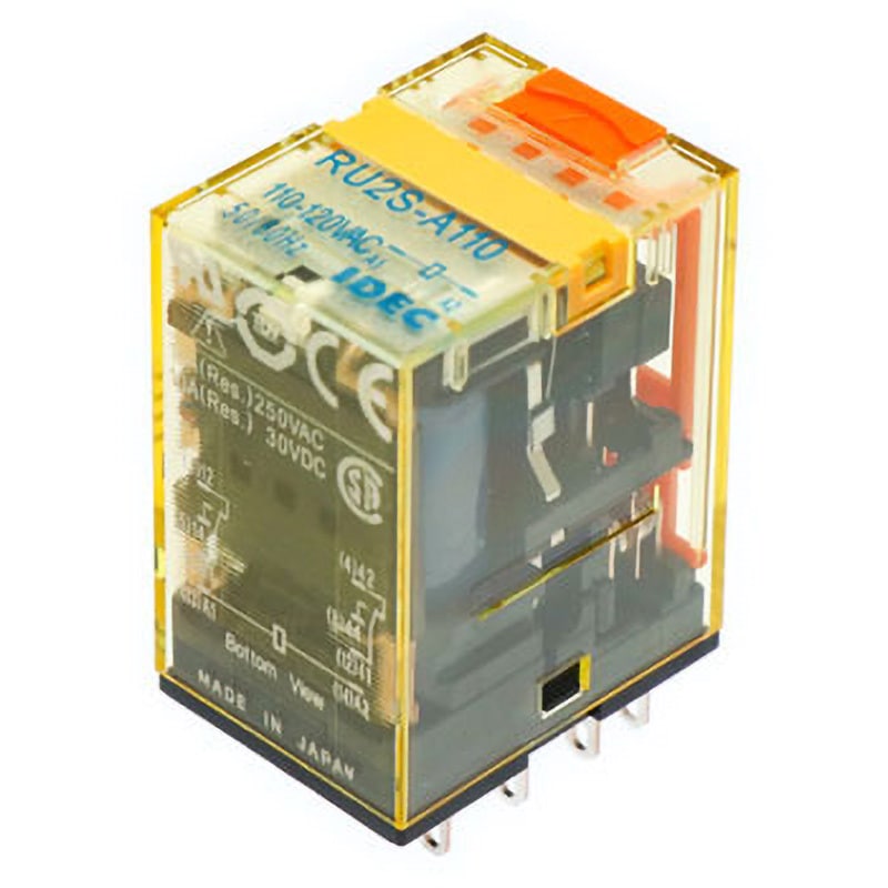 RU2S-A110 RU2Sシリーズ IDEC(和泉電気) AC110/120V 接点最大許容電流10A 2c ユニバーサルリレー  1パック(10個)