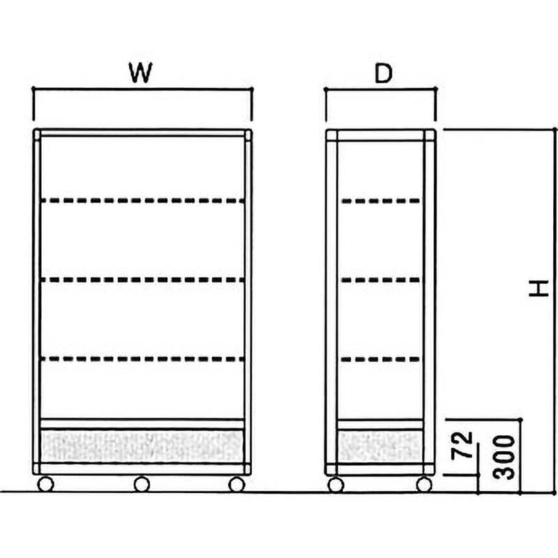 F18-455 EXCEED ハイケース(下部固定・鍵付き) 1台 ハヤノ産業 【通販