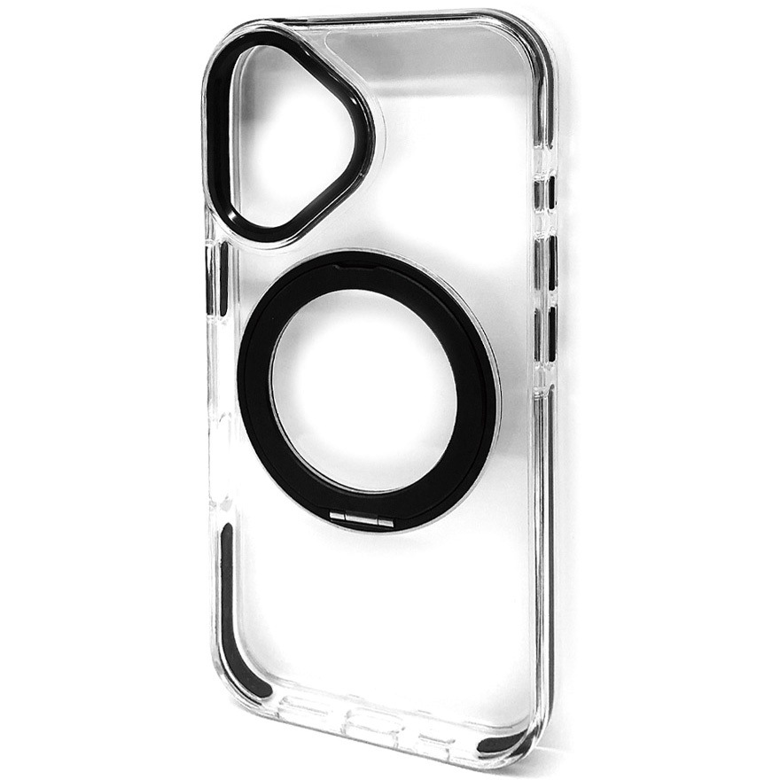 AC-P24-CMR BK iphone16用 Magsafe対応回転リングスタンドクリア