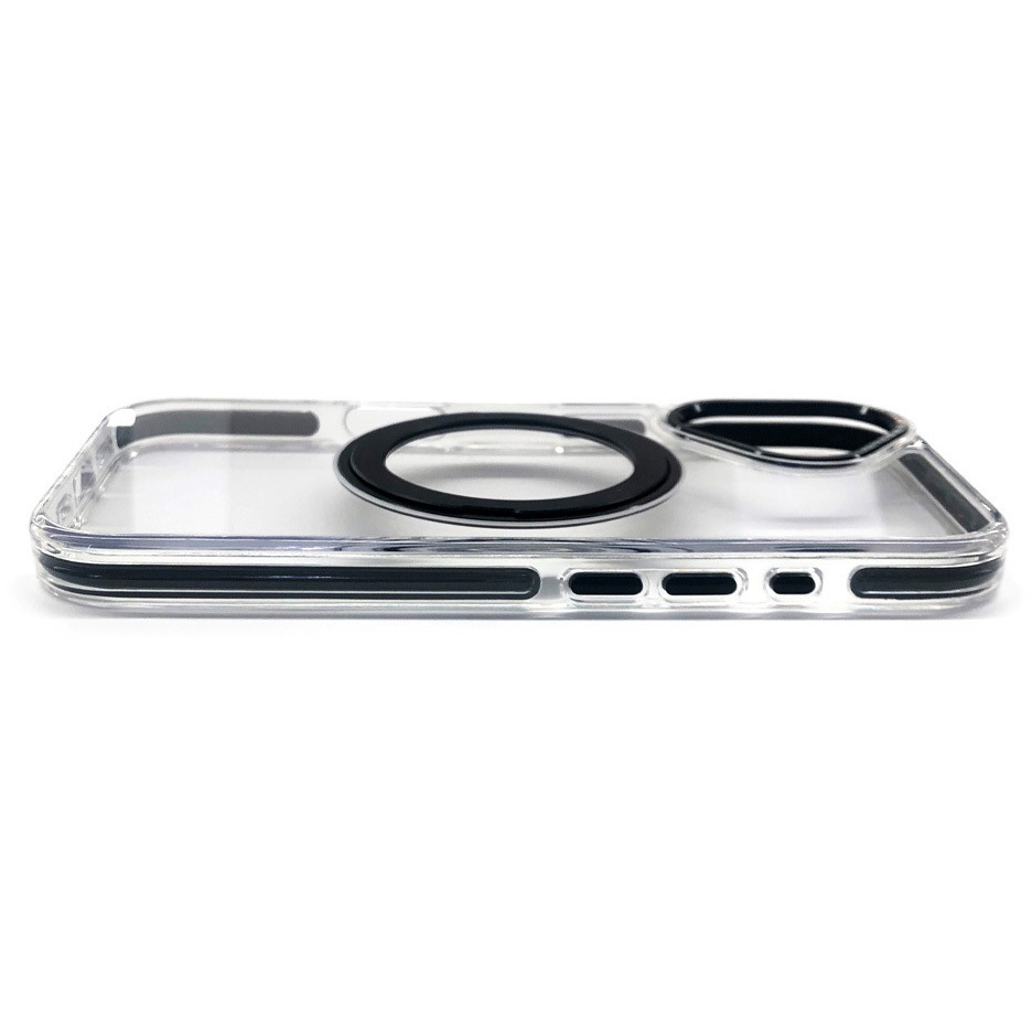 AC-P24-CMR BK iphone16用 Magsafe対応回転リングスタンドクリア