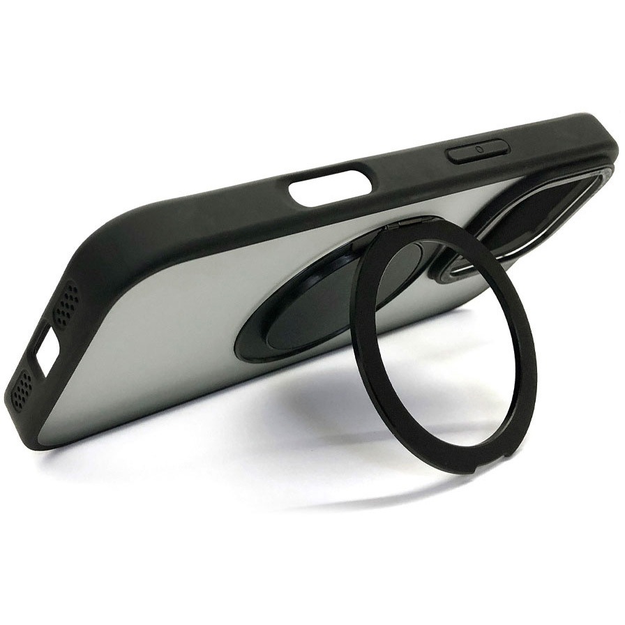 AC-P24P-MRS BK iphone16pro用 Magsafe対応カチカチ回転リングスタンド