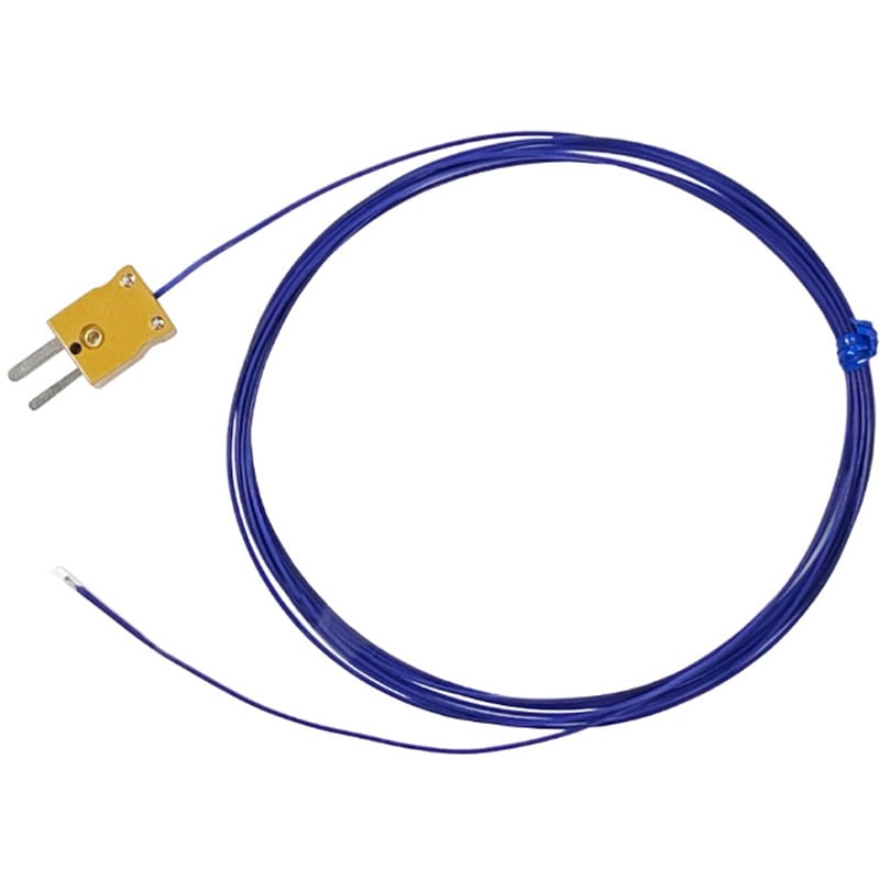 K型熱電対 テフロン被覆(FEP) ミニチュアコネクタ 温度センサー -200℃ ~ +200℃対応 日本製 (10M, 1)