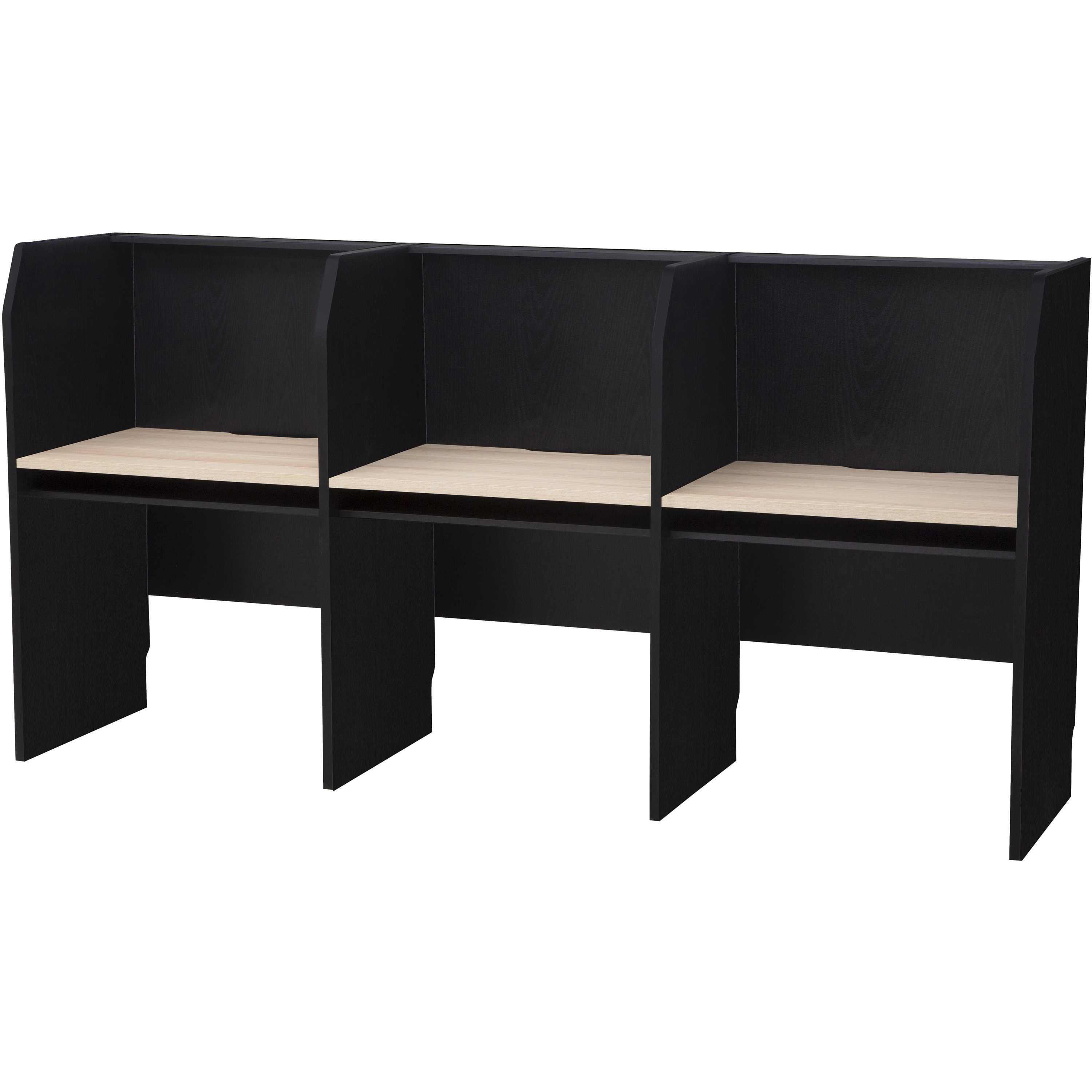 7211153 木製ブース型デスク Mライン 高さ1200mm幅2352mm奥行600mm