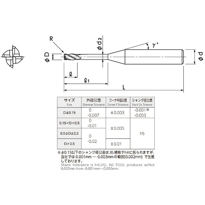 MHRH430R 0.8XR0.2X6 無限コーティングプレミアム 高硬度用4枚刃