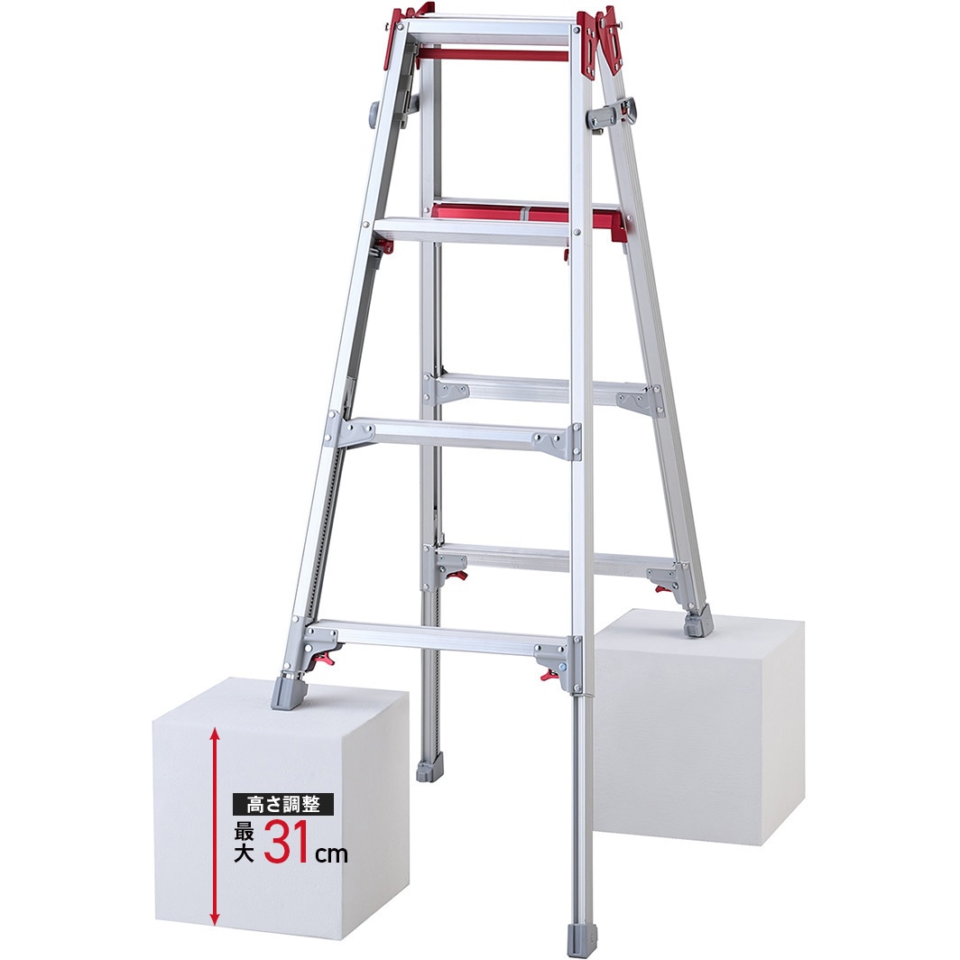 RYR-12a はしご兼用脚立 RYR-a型 長谷川工業 天板高さ1.02～1.33