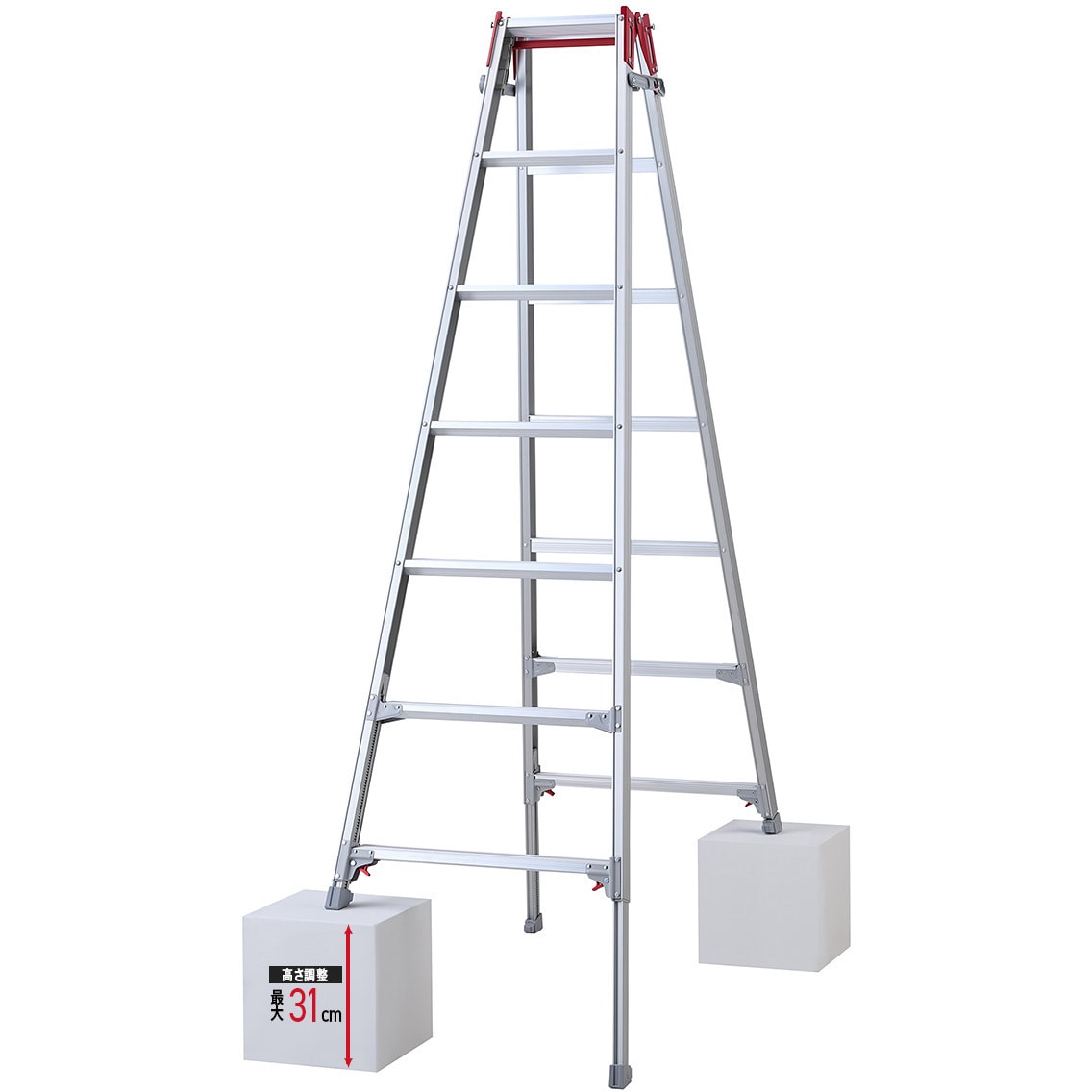 RYZ-21d はしご兼用脚立 RYZ-d型 長谷川工業 天板高さ1.91～2.22m