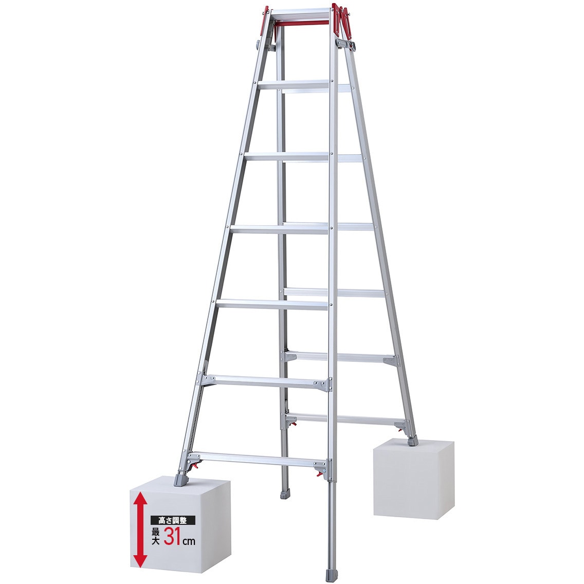 RYZ-21d はしご兼用脚立 RYZ-d 長谷川工業 天板高さ1.91～2.22m踏ざん