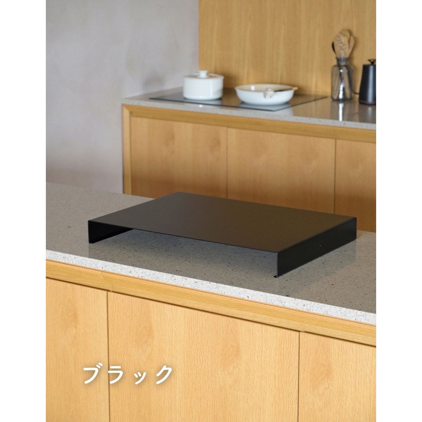 SY-350025 BK レンジ下 スペースラック 薄型 1個 be worth style