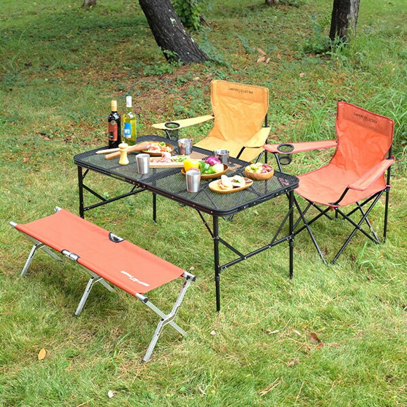 EXTE-B35(MS/S) アウトドアチェア YAMAZEN(山善) マスタード×シルバー