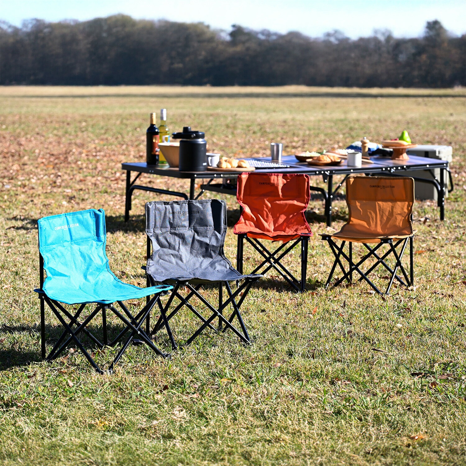 P-MINI(OR) アウトドアチェア ミニ 収納ケース付き YAMAZEN(山善