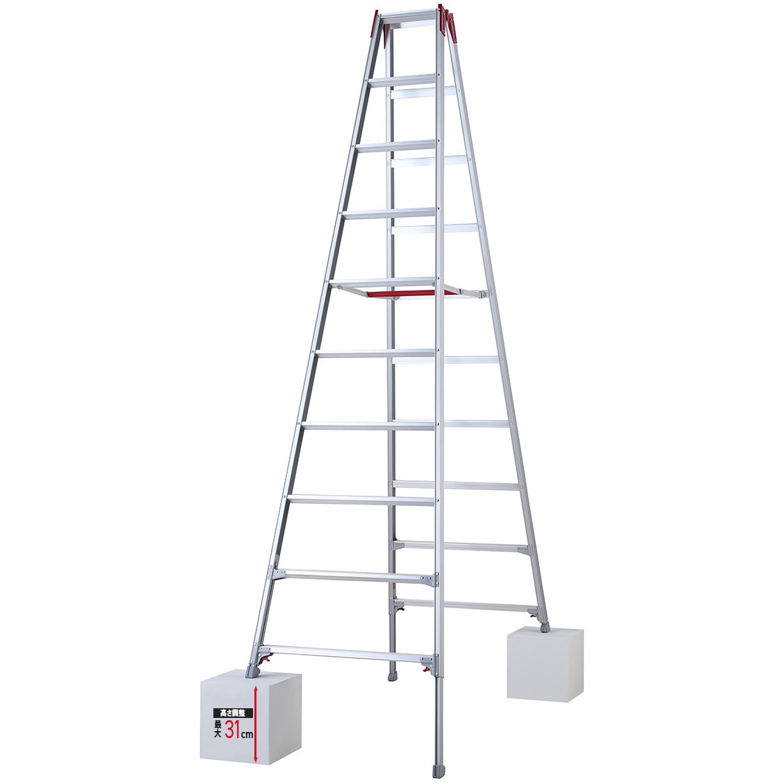 RYZ-30d 伸縮式専用脚立 RYZ-d 長谷川工業 天板高さ2.82～3.13m踏ざん
