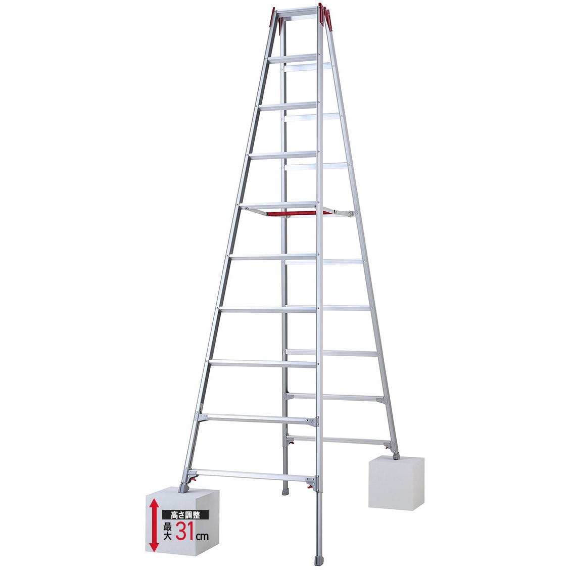 RYZ-30d 伸縮式専用脚立 RYZ-d 長谷川工業 天板高さ2.82～3.13m踏ざん