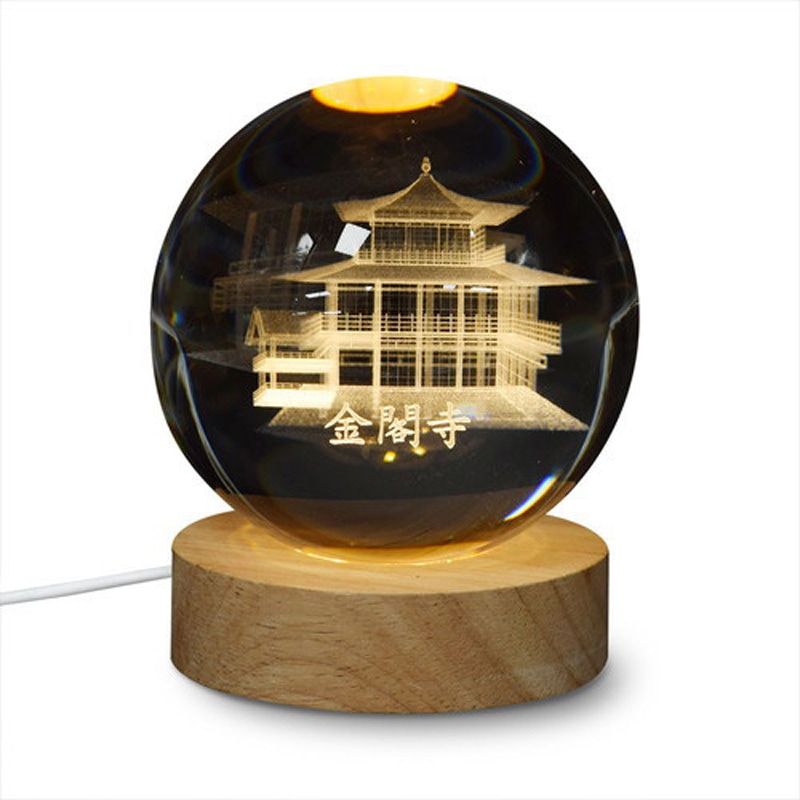 CRYBALL-KIN-WA 3Dクリスタルボールライト JAPAN 3Dアート 電球色 1個