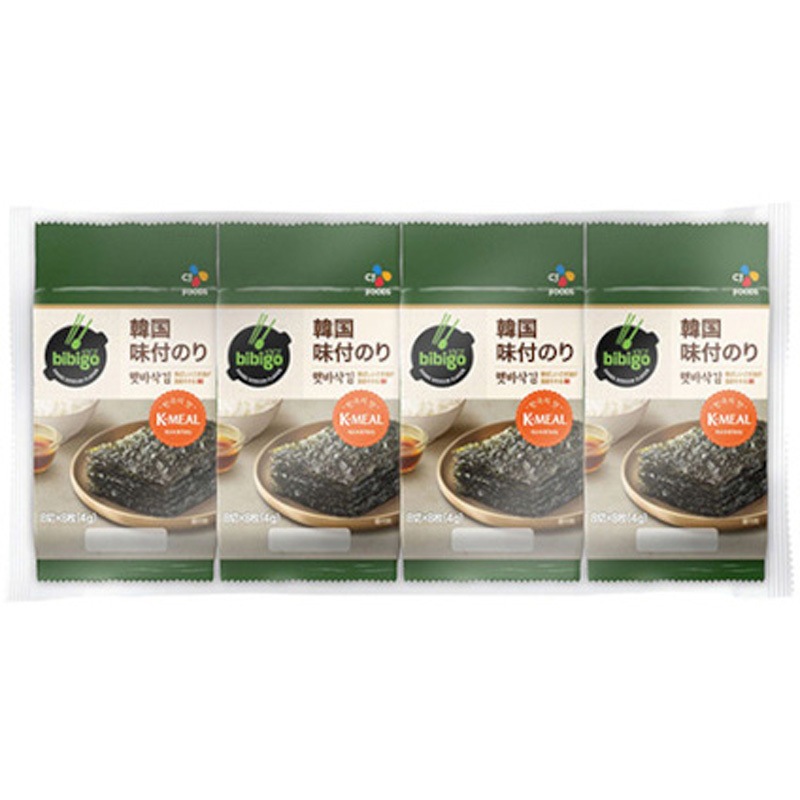 CJ bibigo 韓国味付のり8切8枚 8袋x12 1セット(8袋×12個) CJ FOODS JAPAN 【通販モノタロウ】