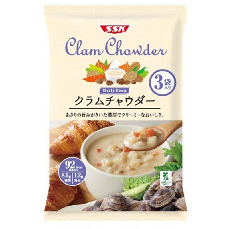 SSK デイリースープ クラムチャウダー 480gx20 1セット(3袋×20個) 清水食品 【通販モノタロウ】