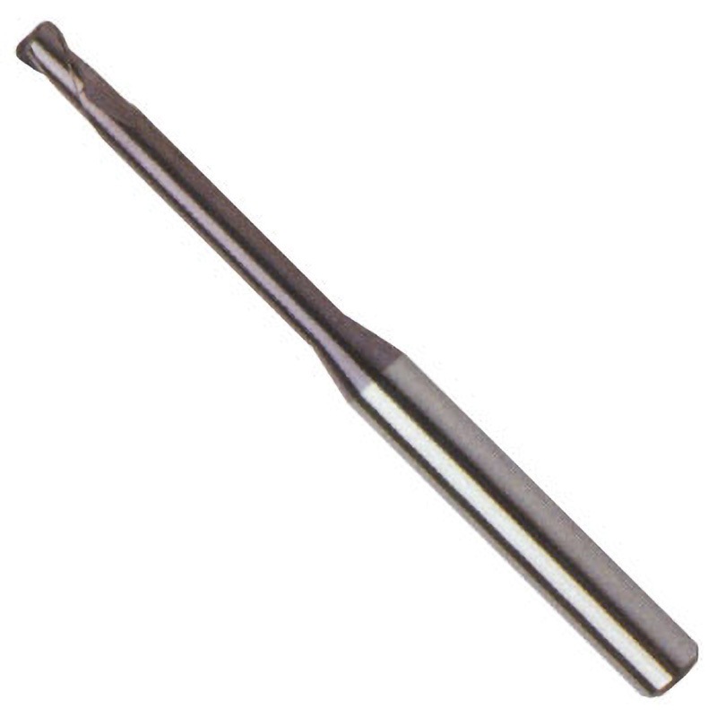MHR230R 0.2X0.05X1 無限コーティングロングネックラジアスエンドミル NS(日進工具) ねじれ角30° 2枚刃 超微粒子超硬合金製 刃径0.2mm