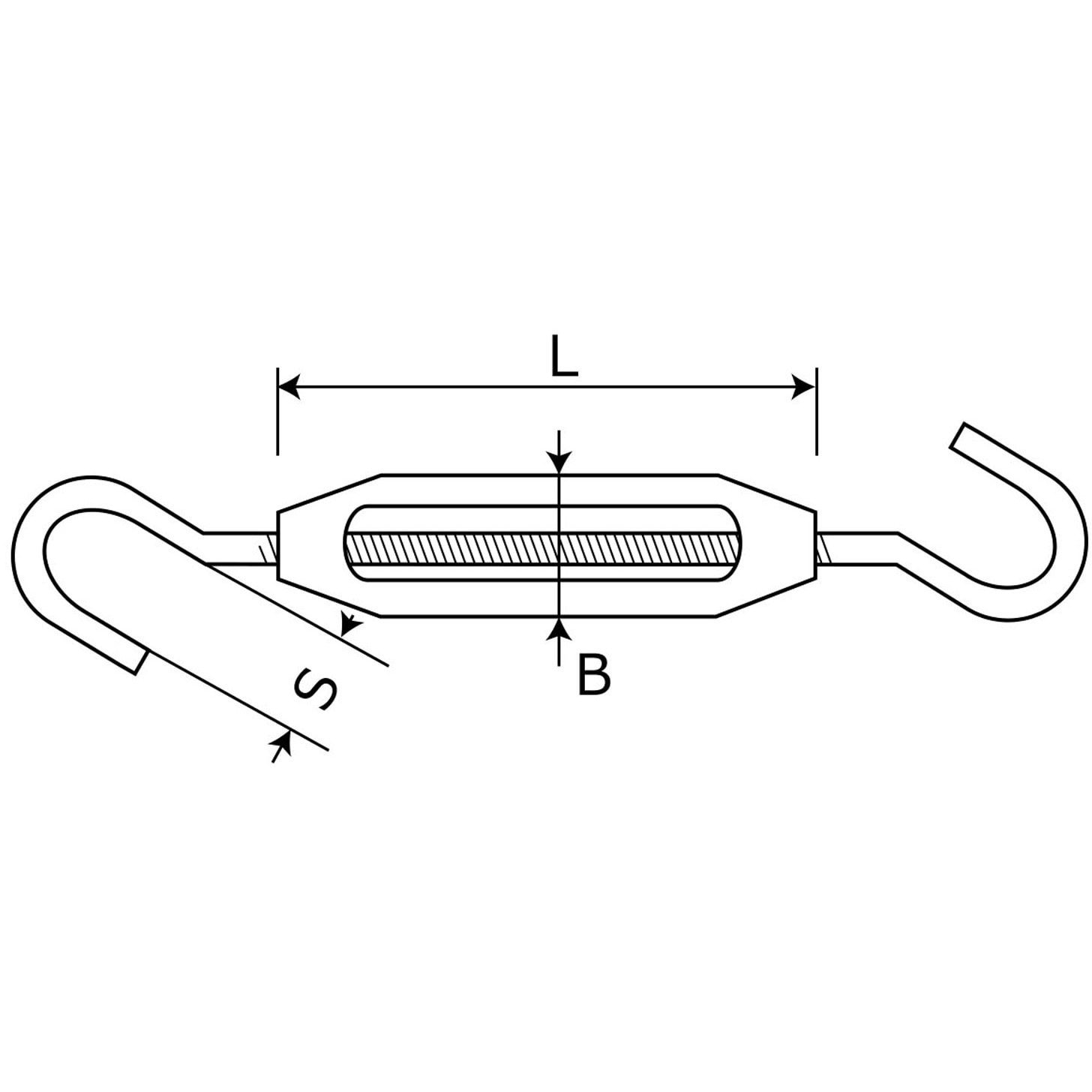 15-011 8 ステンターンバックル アイアイ 荷重125kg 15-011 8