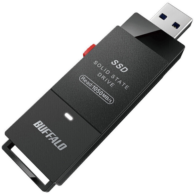 BUFFALO スティックSSD 1TB USB 3.2 Gen 2 SSD-SCH1.0U3BA/D USB3.2(Gen2)対応 TV録画 スティックSSD ブラック