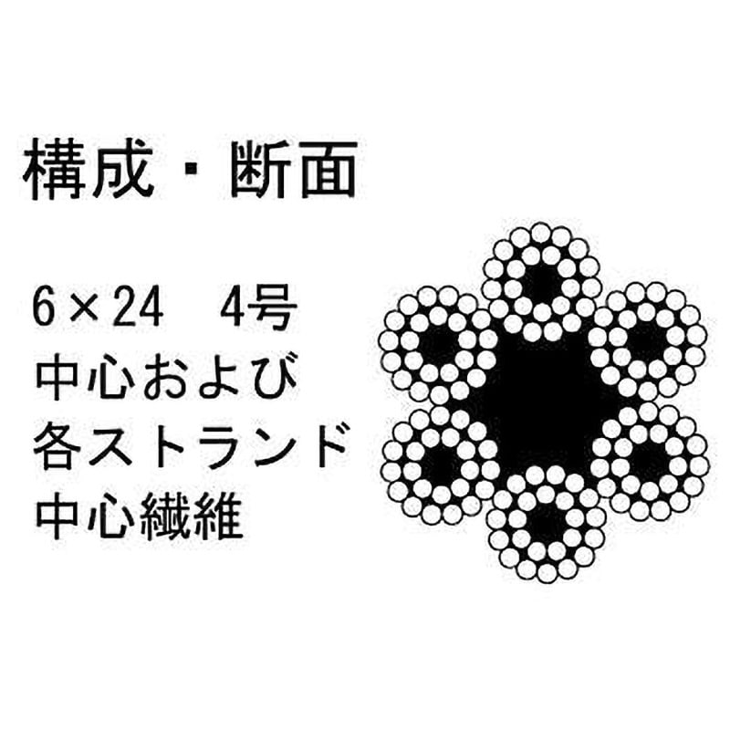 6x24 O/O JISワイヤーロープ コンドーテック 6×24 メッキなし ロープ径9mm長さ20m - 【通販モノタロウ】