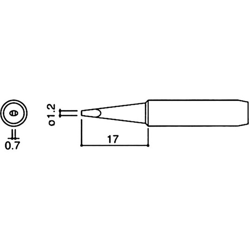 (未使用･未開封品)　白光 こて先1.2LD型 900MT1.2LD ar3p5n1 900M-T-1.2D 900M用こて先 HAKKO(白光) 1.2D型 1個 【通販モノタロウ】