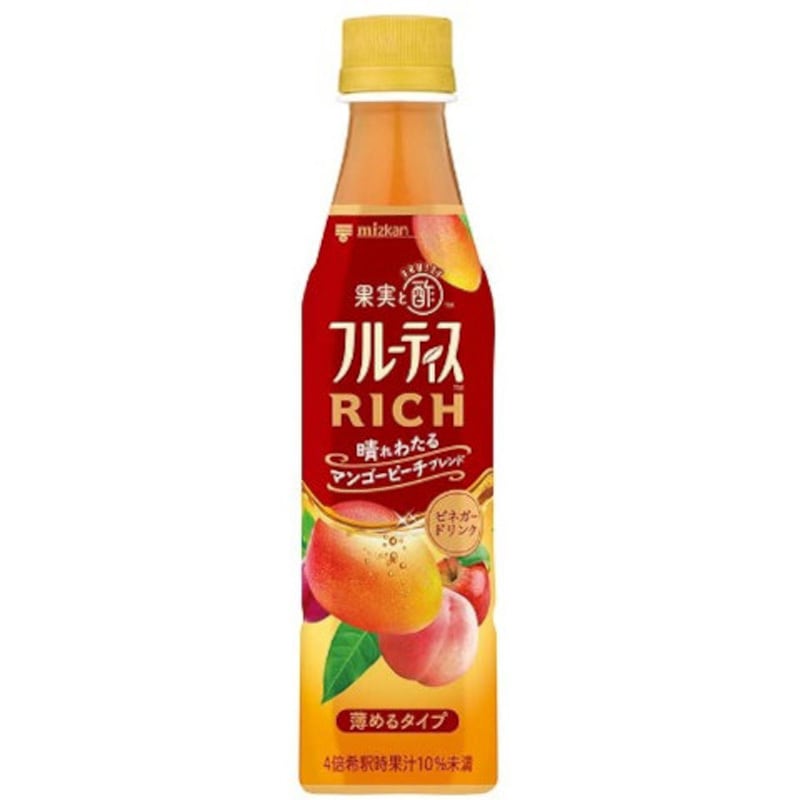 ミツカン フルーティスRICH マンゴーピーチ 350mlx24 1セット(350mL×24個) ミツカン 【通販モノタロウ】