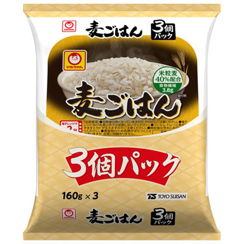 マルちゃん 麦ごはん 3個パック 160gx3x8 1セット(3個×8個) 東洋水産(マルちゃん) 【通販モノタロウ】