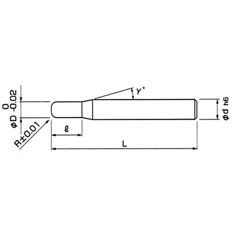 無限コーティング2枚刃ラジアスエンドミル - MSRS230 NS(日進工具
