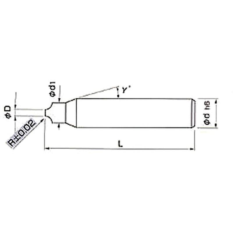 MIR200 0.5R 無限コーティングインナーRカッター-MIR200 日進工具(NS) 超硬合金製 先端径0.5mmシャンク径4mm有効長5mm  - 【通販モノタロウ】