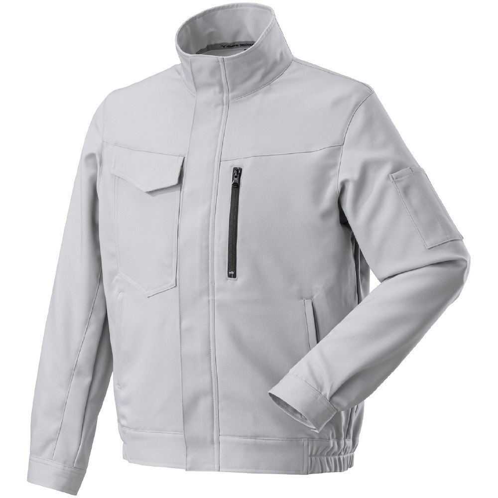 F2JEA18604XL ワークジャケット(通年向け) mizuno(ミズノ) ポリエステル100% 消臭 04ベイパーシルバー色 XL  F2JEA18604XL