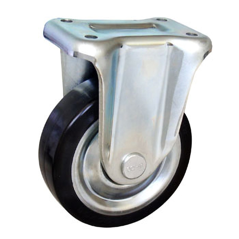 HK-200RB 重量用キャスター(ゴム車輪) 東正車輛 重荷重用 固定車 車輪径200mm車輪幅63mm