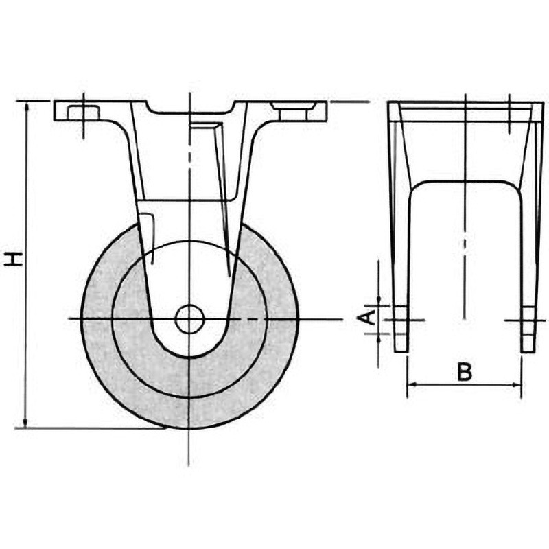 125K B ダクタイル鋳物キャスター 東正車輛 単輪 耐摩耗性 固定 車輪径125mm車輪幅38mm 5,902円