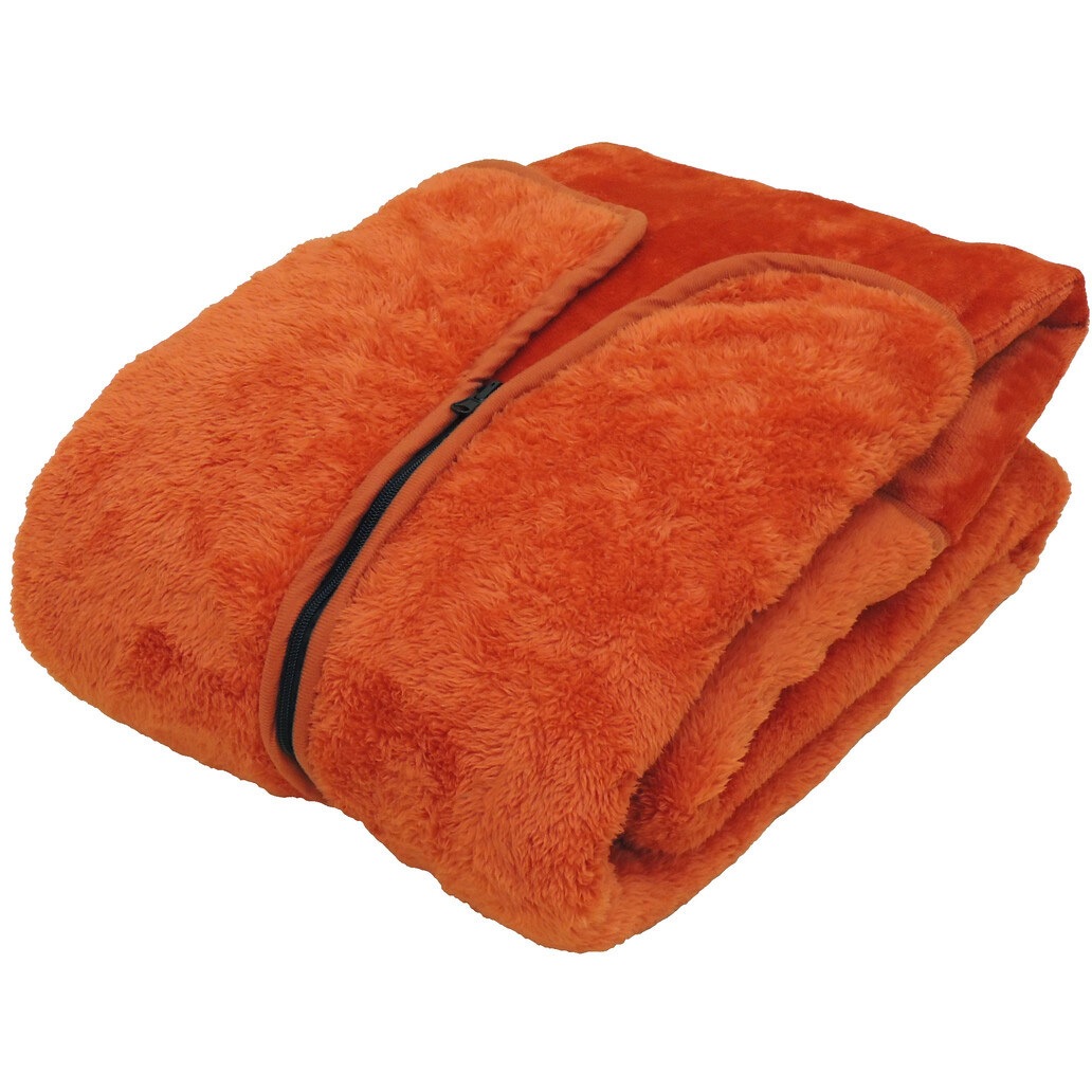 a3348530 吸湿発熱寝袋毛布敷パッド ファミリー・ライフ オレンジ色