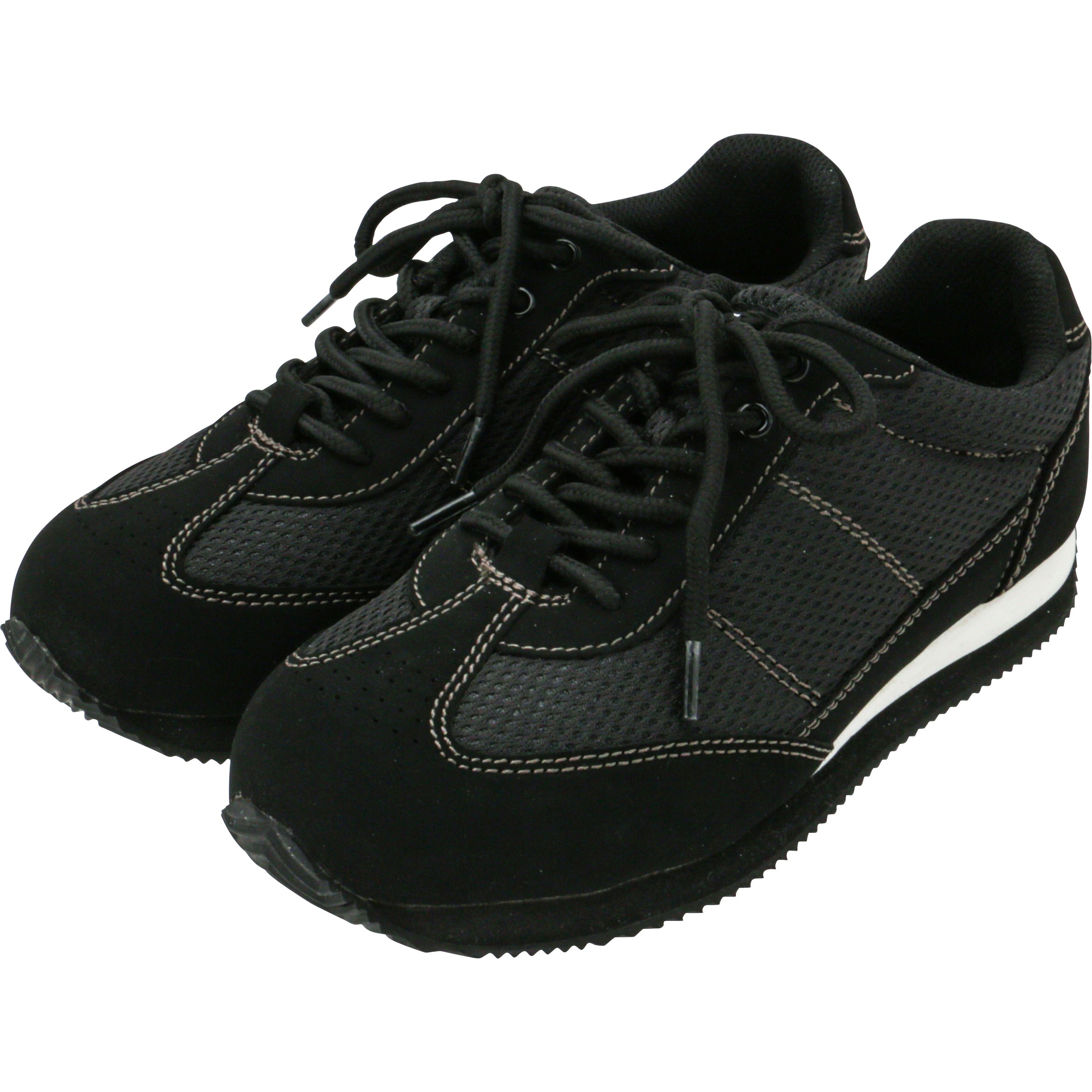 85100 安全スニーカー ジーベック ローカット 紐タイプ セーフティーシューズ ブラック色 サイズ23.5cm足幅4E