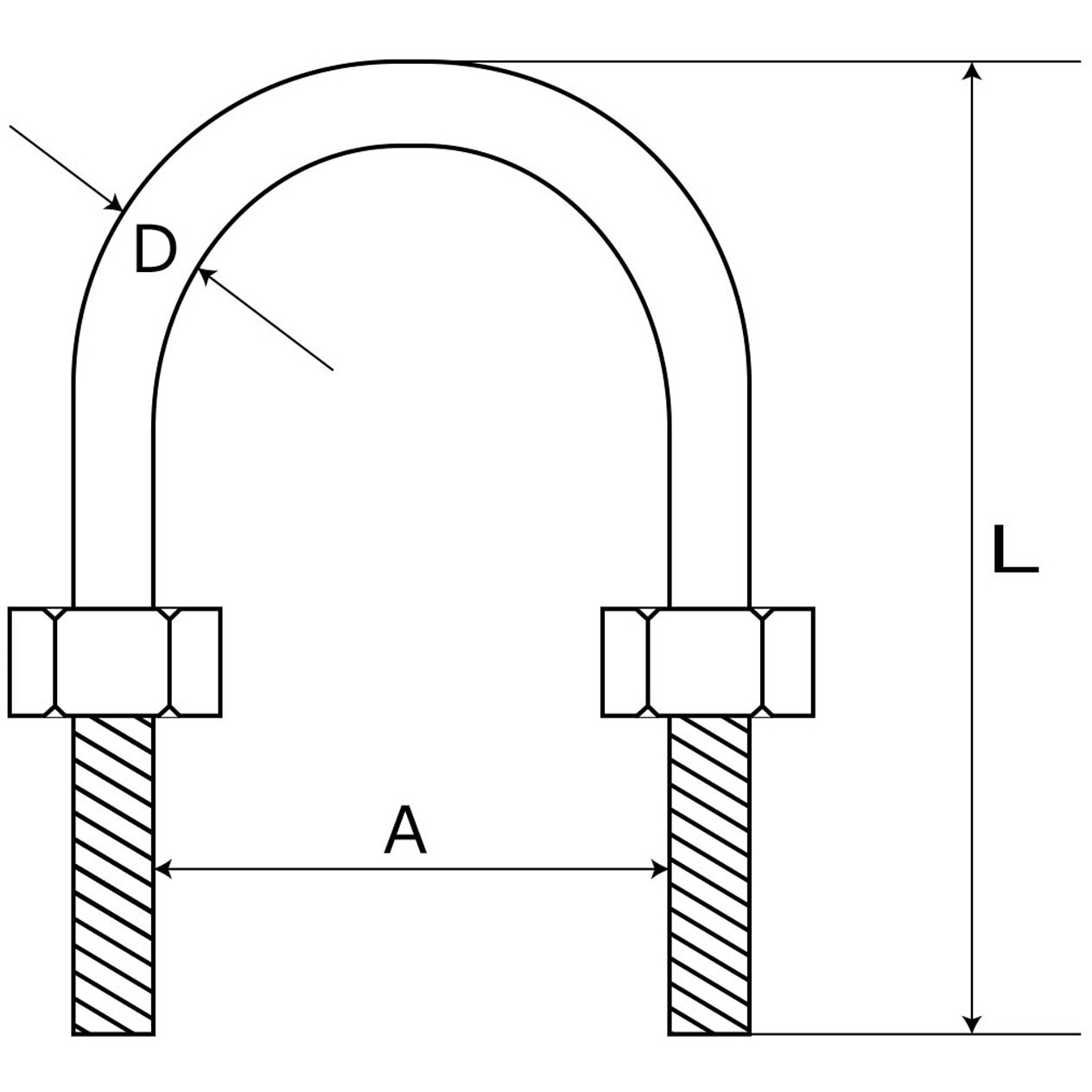 15-801 Uボルトナット WAKI(和気産業) スチール製 呼び3/8×2 1個