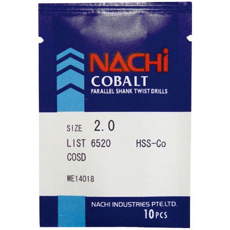 COSD 2 コバルトストレートドリル I型 NACHI(不二越) ハイス製 COSD 2 コバルトストレートドリル I型 NACHI(不二越) ハイス製