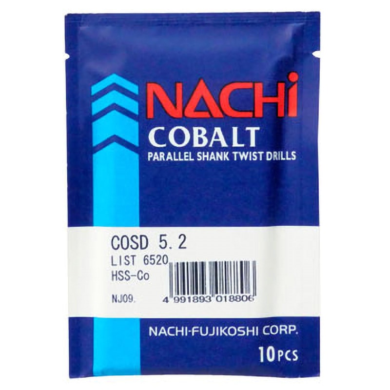 COSD 5.2 コバルトストレートドリル I型 NACHI(不二越) ハイス製