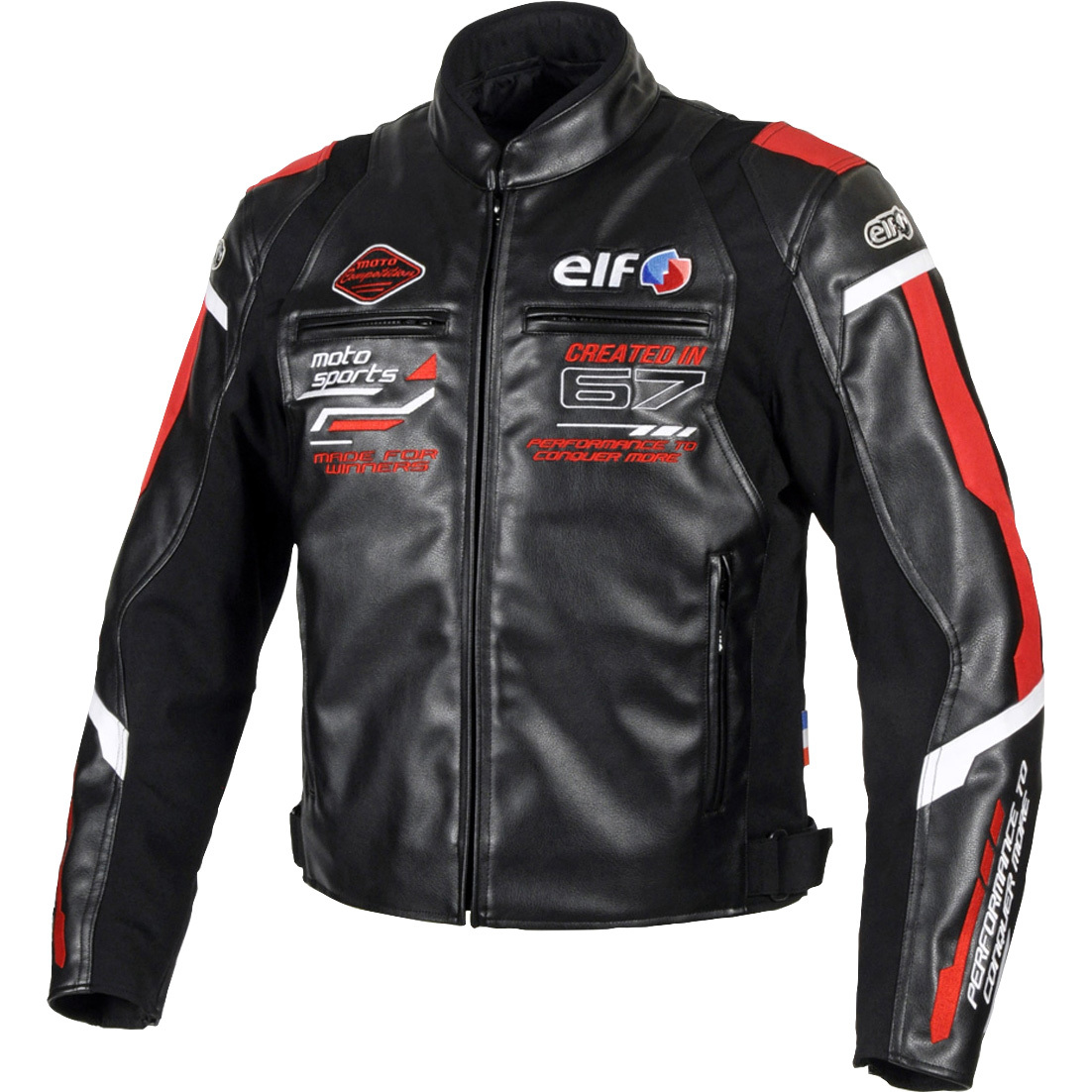 EJ-W120 エヴォルツィオーネPUレザージャケット elf レッド色 サイズ4L 