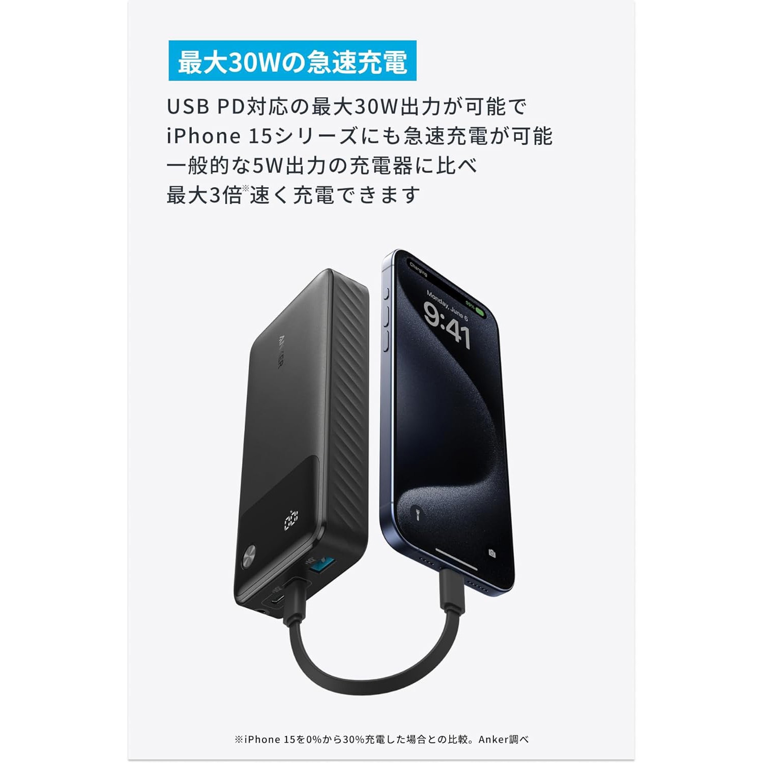 A1384N11 Anker Power Bank (20000mAh， 30W) Anker(アンカー) 充電