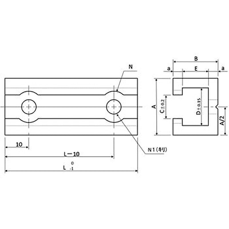 SSRAH-4-L200 アルミレールSSRAH(2穴固定タイプ) 1本 ノーブランド