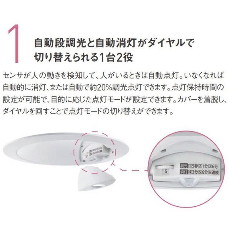 NNS28325W 高演色LEDシンプルセルコンひとセンサダウンライト 【受注
